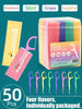 50pcs/Box Colorful Dental Floss & Toothpicks Combo, 4 Flavors - Gentle & Effective, Disposable, Individually Packaged, Suitable For Home, Travel And Bathroom Use, 50pcs/30pcs